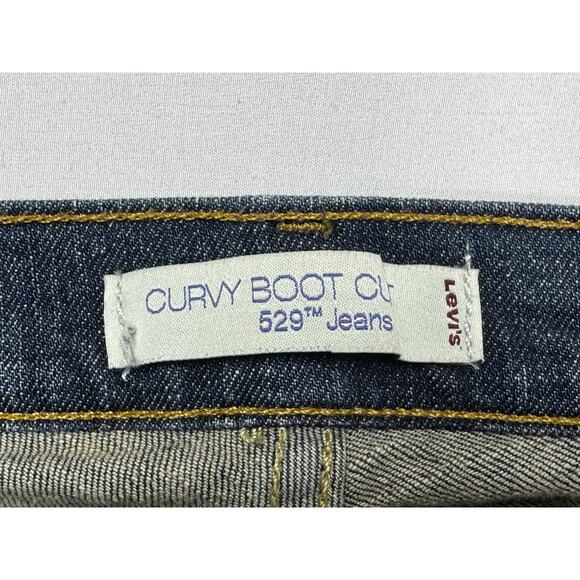 Levi's 529 Women's Curvy Bootcut Blue Denim Jeans - Size 4M (26x27.5) - Picture 4 of 5